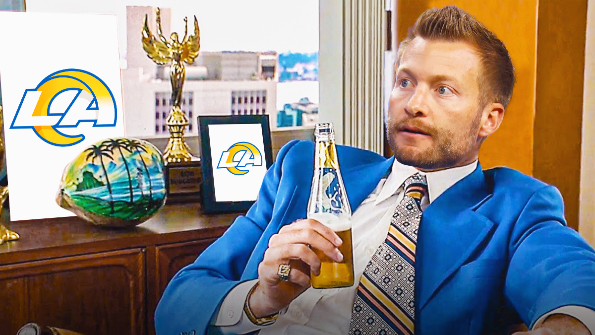 Sean McVay (Rams head coach) as Ron Burgundy