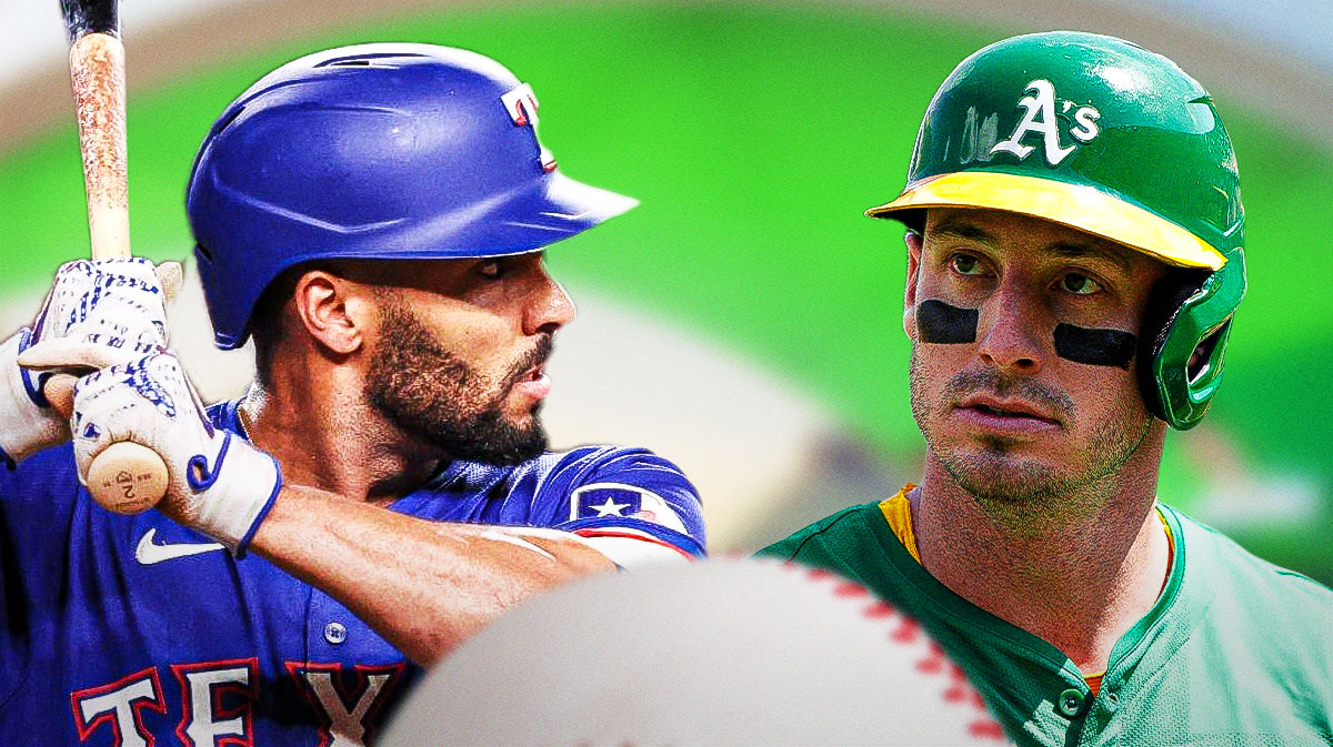 Rangers' Marcus Semien and Athletics' Brent Rooker