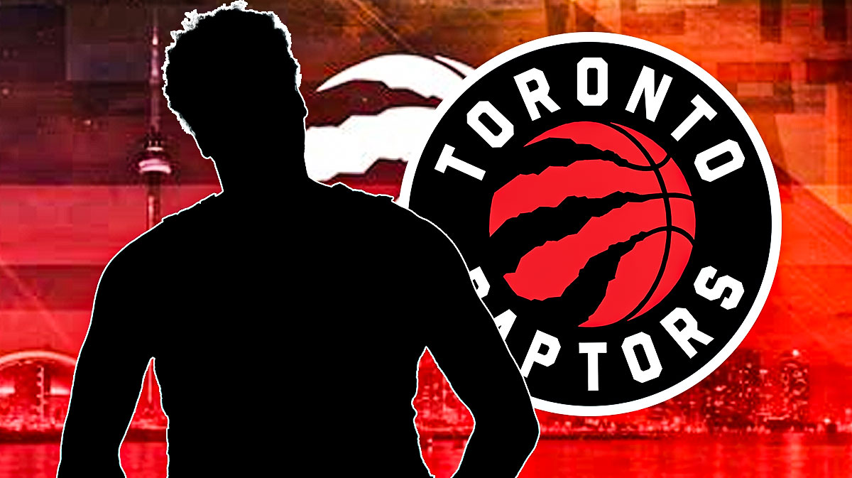 Raptors logo with blacked out player