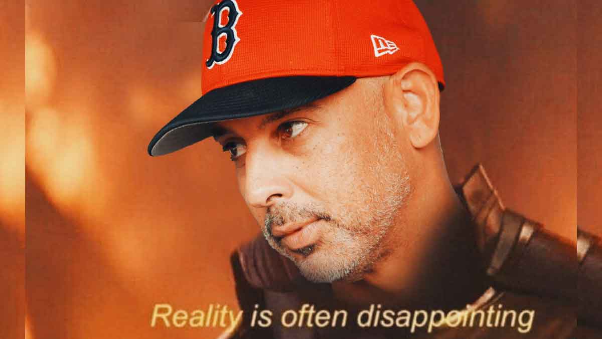 Red Sox's Alex Cora as Thanos, "Reality is often disappointing."