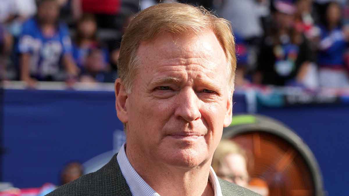 NFL commissioner Roger Goodell attends an NFL International Series game at Tottenham Hotspur Stadium.
