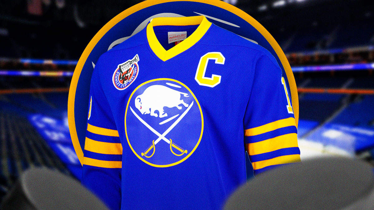 Sabres sweater with captain's C