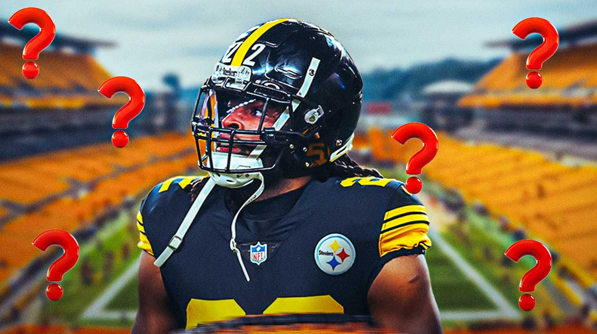 Steelers Najee Harris with question marks everywhere.