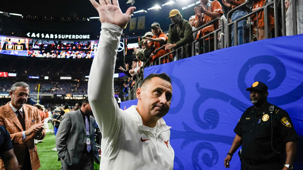 Texas Longhorns Head Coach Steve Sarkisian heads to the locker room after a loss to the Washington Huskies in the Sugar Bowl College Football Playoff semi-finals at the Ceasars Superdome in New Orleans, Louisiana, Jan. 1, 2024. The Huskies won the game 37-31.