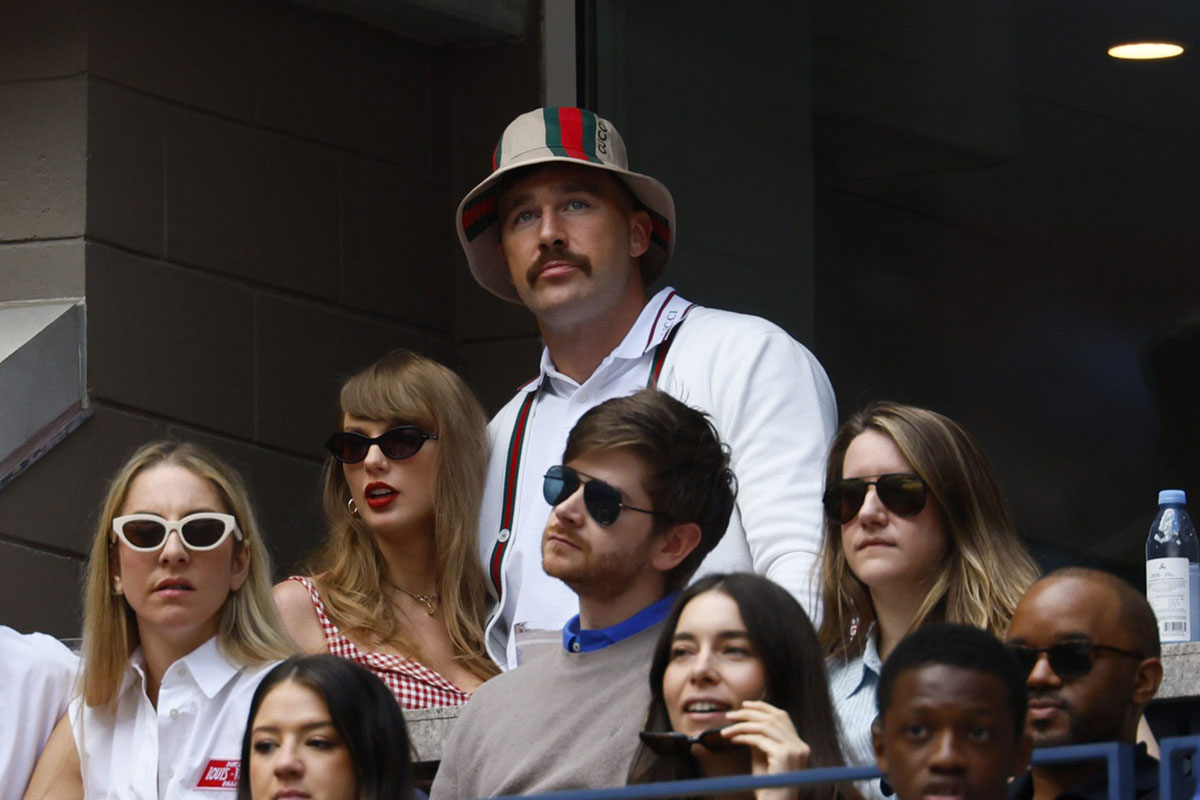 Taylor Swift and Travis Kelce attending the U.S. Open on September 8, 2024.