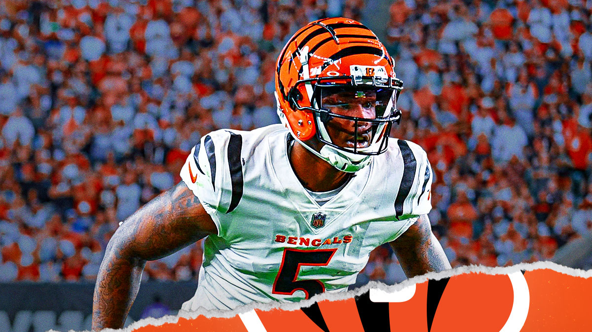 Tee Higgins in a Bengals jersey.