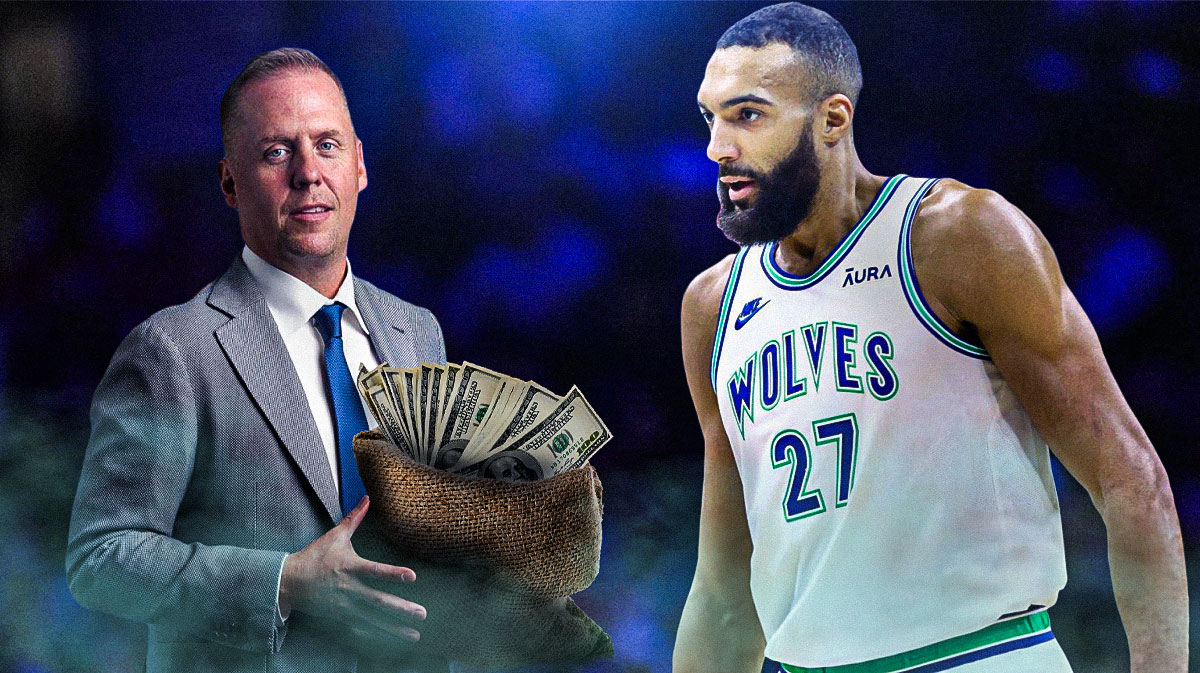 Timberwolves' Tim Connelly carrying huge bags of cash to give to Rudy Gobert