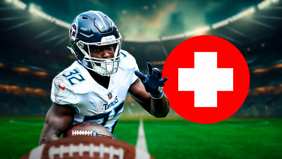 Tyjae Spears with emergency symbol.