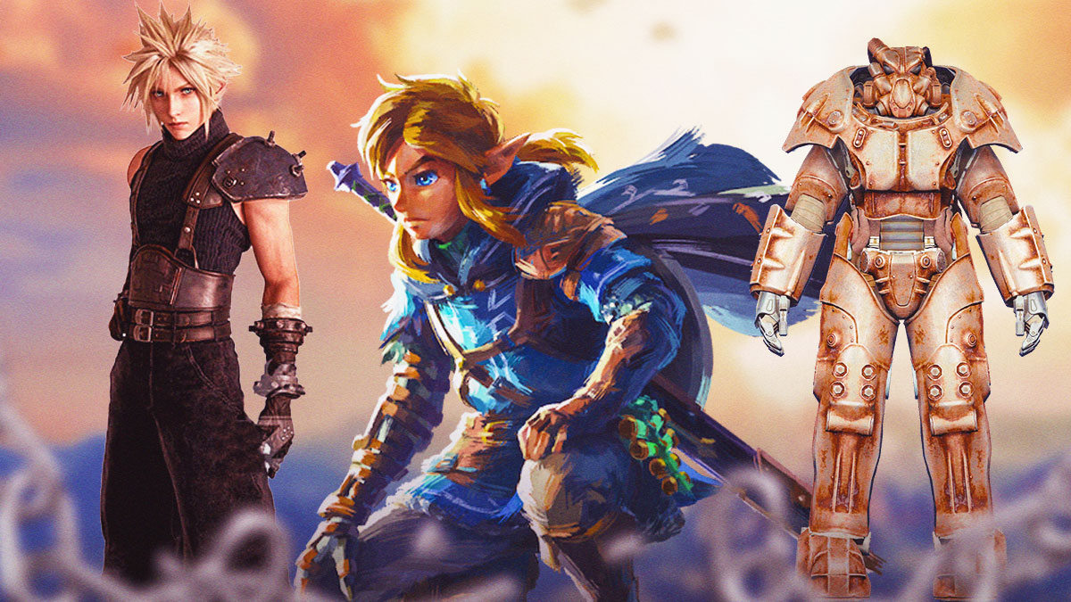Cloud Stife, Link, and the Fallout 4 Power Armor