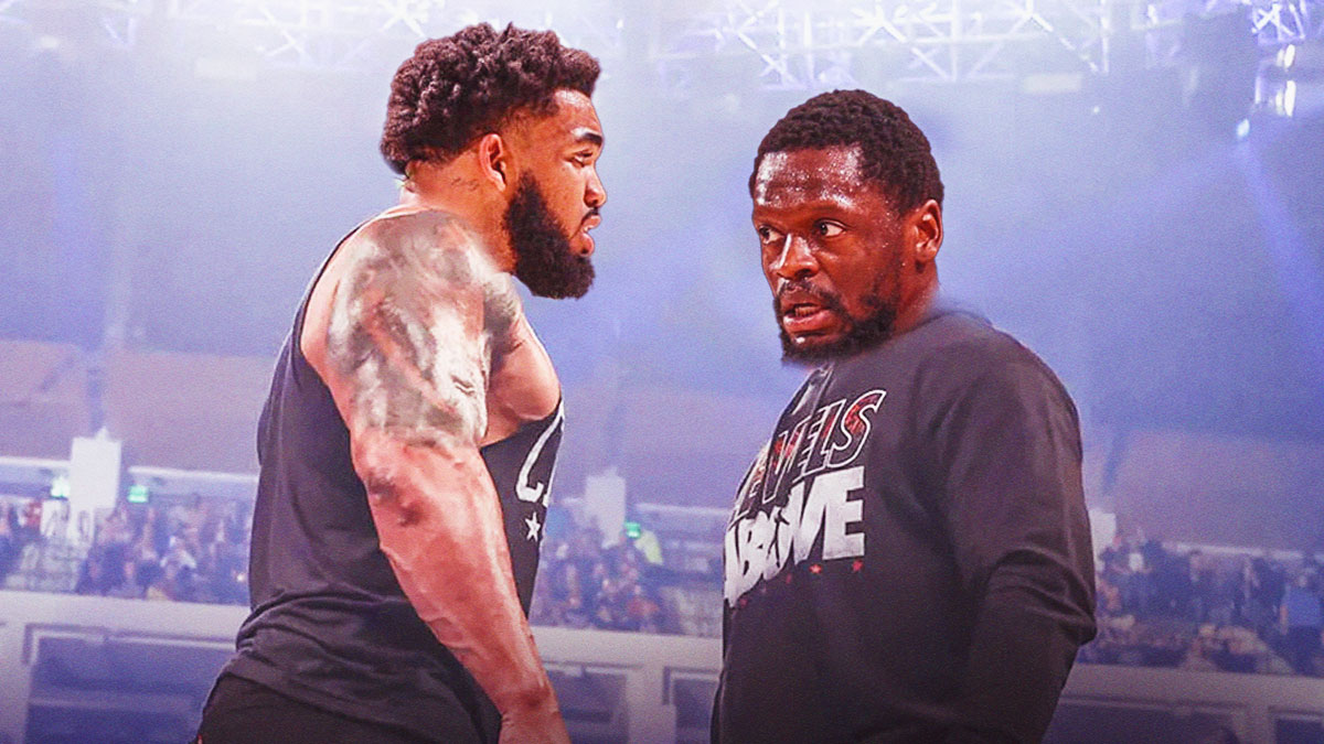 Karl-Anthony Towns, Julius Randle facing off