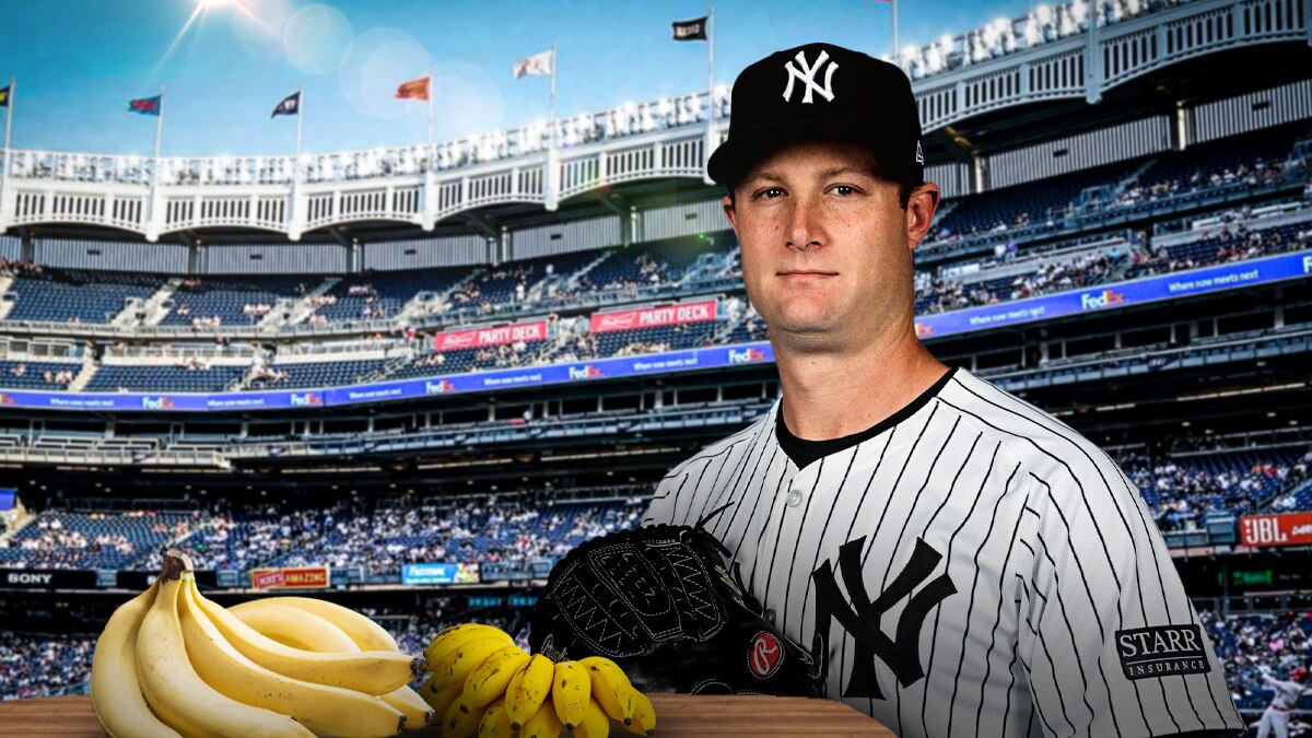 Gerrit Cole next to a banana