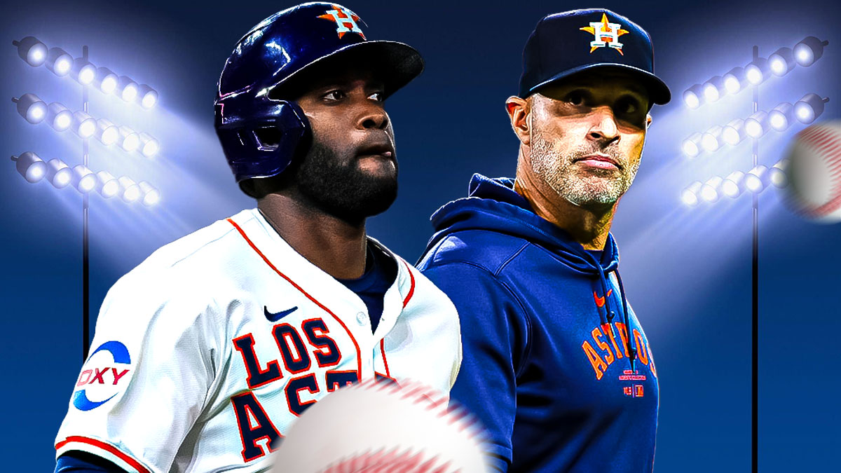 Astros star Yordan Alvarez, manager Joe Espada