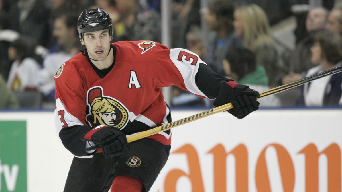 Ottawa Senators defenseman (3) Zdeno Chara during a game against the Toronto Maple Leafs at the Air Canada Centre.