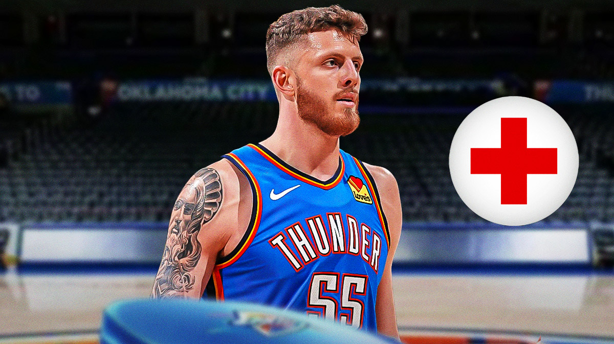 Thunder's Isaiah Hartenstein with injury symbol