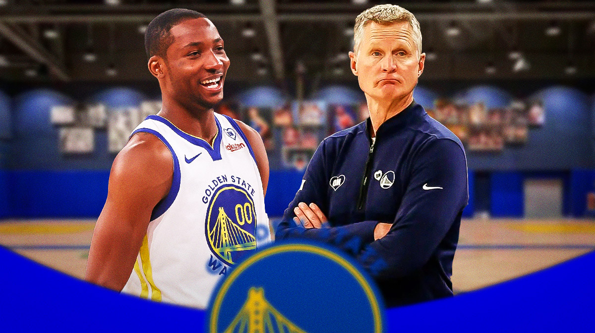 Jonathan Kuminga and Steve Kerr.