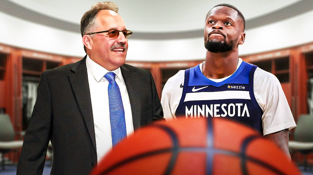 Stan Van Gundy and Julius Randle.