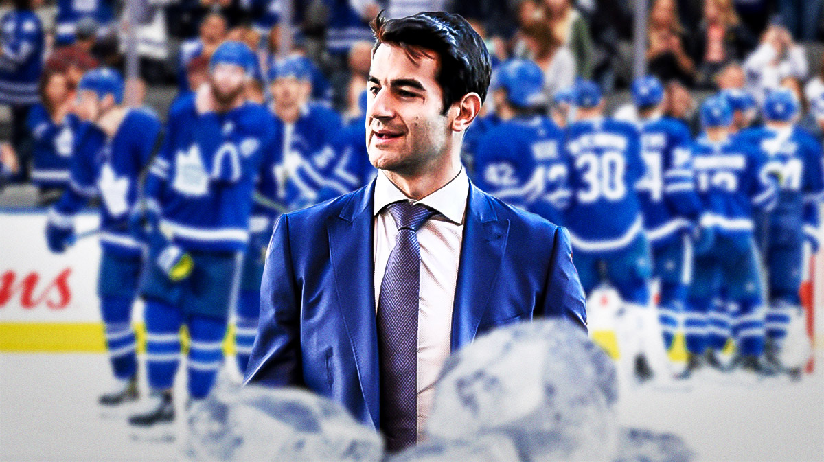 Maple Leafs forward Max Pacioretty in street clothes with his teammates in uniform