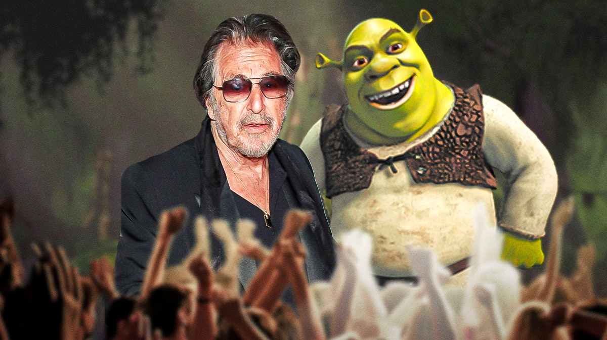 Al Pacino next to Shrek.