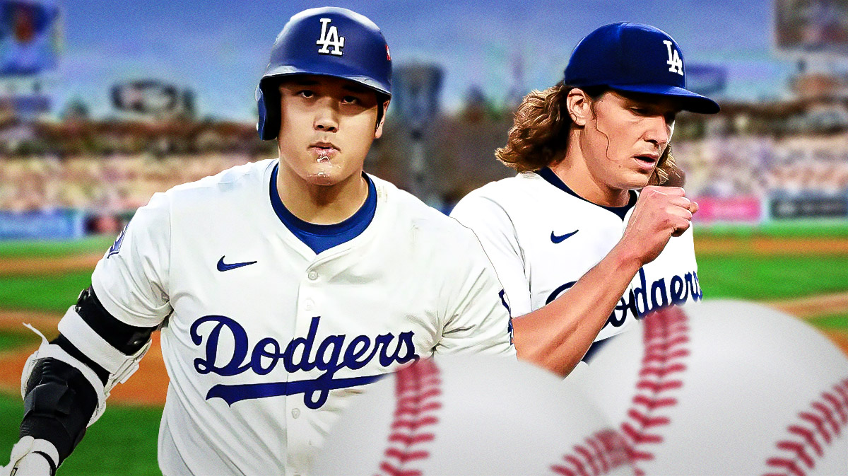 Los Angeles Dodgers players Shohei Ohtani & Tyler Glasnow