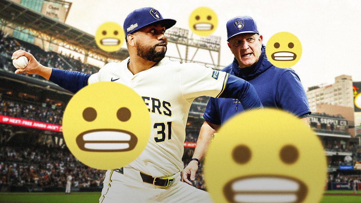 Joel Payamps and Pat Murphy with "cringing" emojis