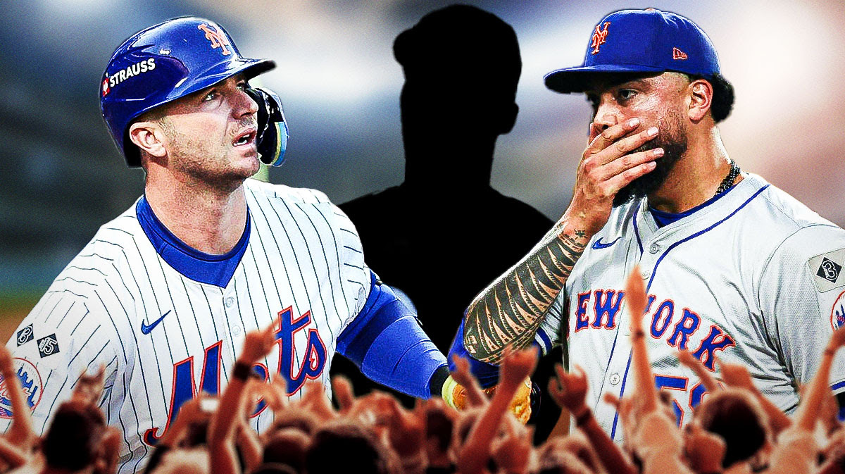 Pete Alonso, Sean Manaea and a silhouette of Blake Snell