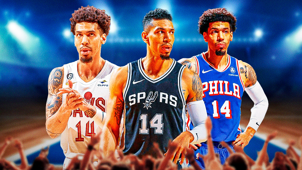 Danny Green playing for the Cavaliers, the Spurs, and the Sixers.