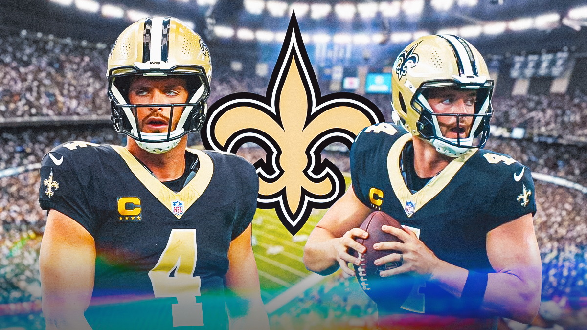 Derek Carr with Superdome background