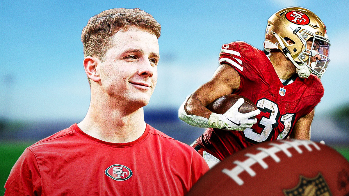 San Francisco 49ers starting quarterback Brock Purdy and running back Isaac Guerendo