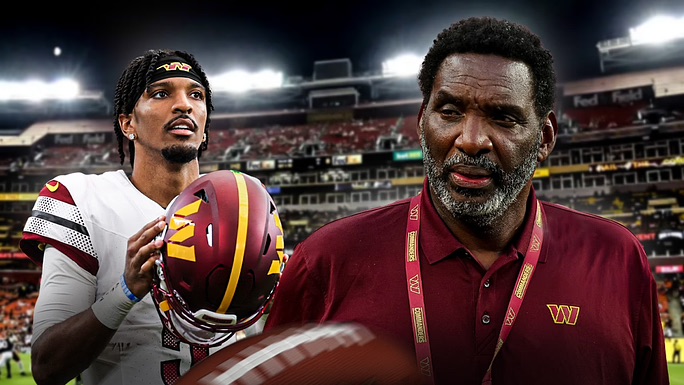 Washington Commanders quarterback Jayden Daniels shared a heartfelt moment with former Washington legend Doug Williams after a week 4 win.