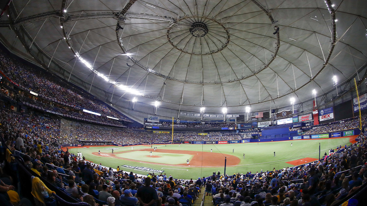 Roof of Tropicana Field, home of the Rays, torn off amid Hurricane Milton wrath