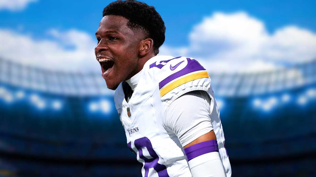 Anthony Edwards in a Minnesota Vikings uniform