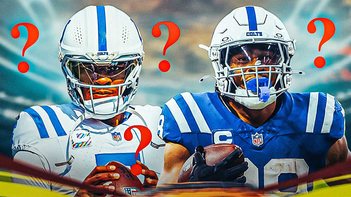 Anthony Richardson and Jonathan Taylor with a bunch of question marks around them