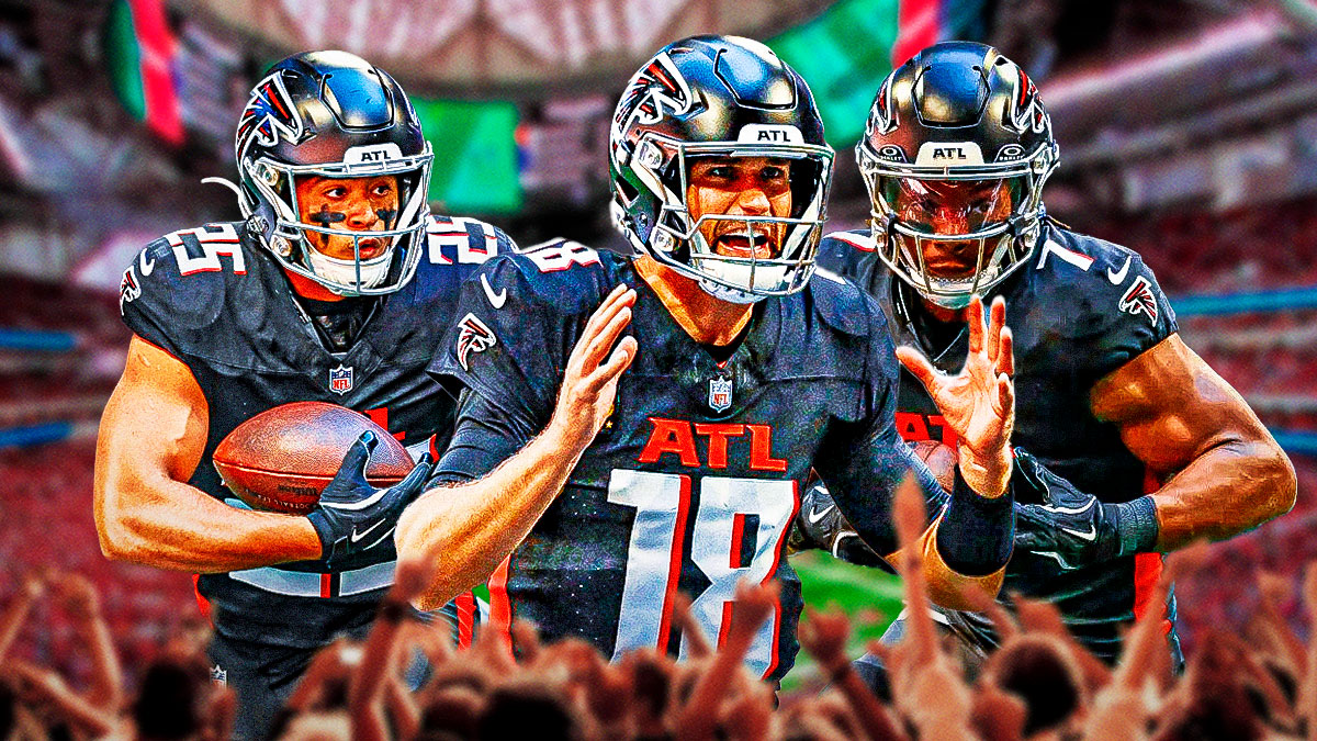 Atlanta Falcons' Kirk Cousins, Tyler Allgeier and Bijan Robinson ahead of game against Tampa Bay Buccaneers.