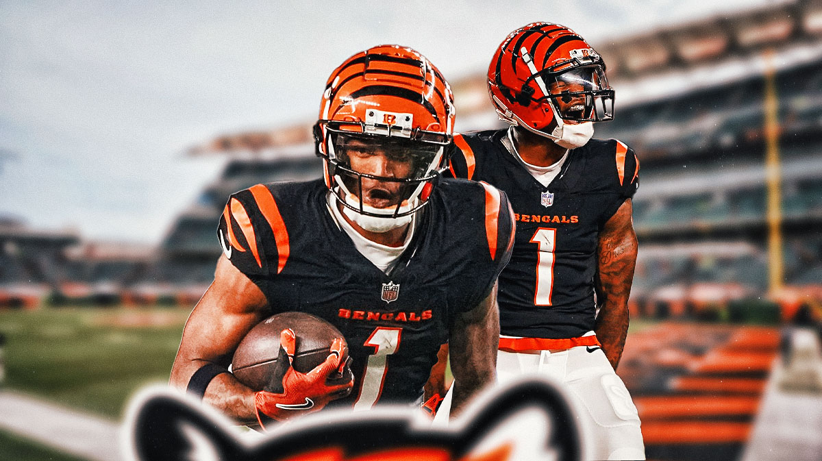 Ja'Marr Chase in a Bengals jersey.