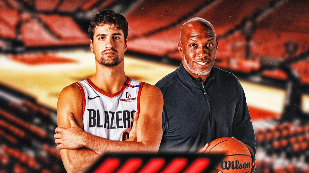 Blazers' Deni Avdija next to Chauncey Billups