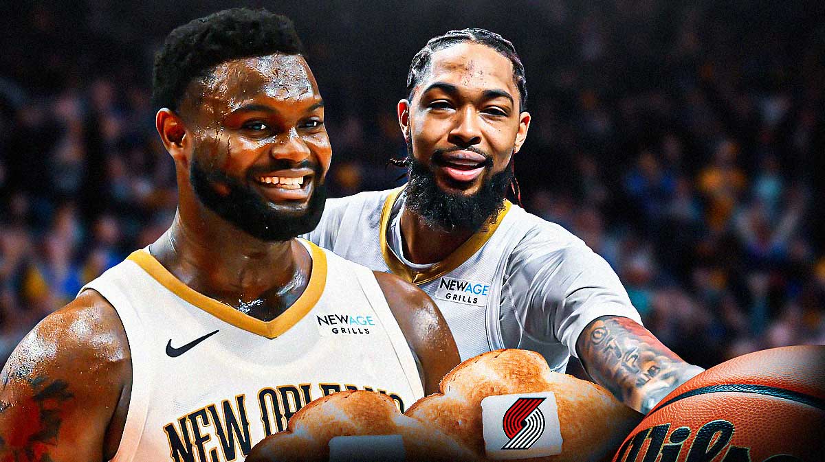 Zion Williamson and Brandon Ingram with some bread, butter, and toast.