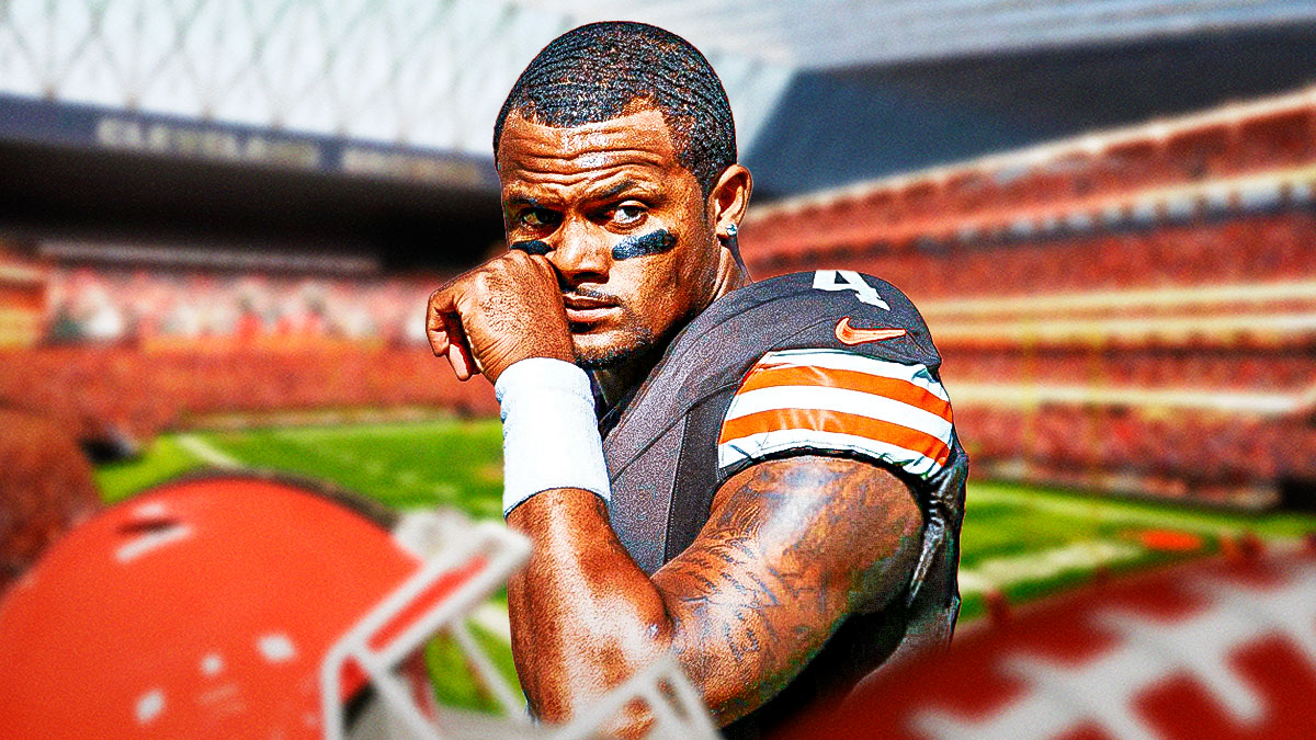 Deshaun Watson looking upset in Browns jersey