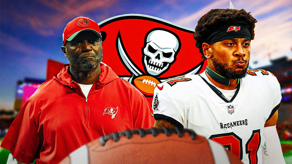 Buccaneers' Antoine Winfield and Todd Bowles and Raymond James Stadium