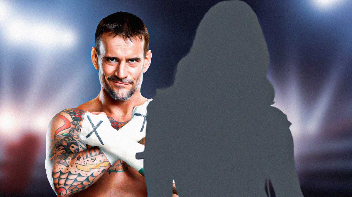 WWE star CM Punk and silhouette of the retired AJ Lee, who could return to the company according to a new rumor.