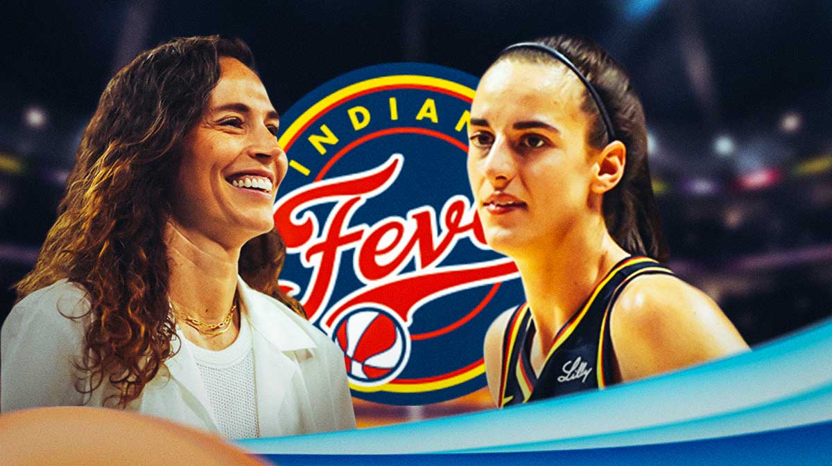 WNBA legend. ex-Storm guard Sue Bird next to Fever's Caitlin Clark