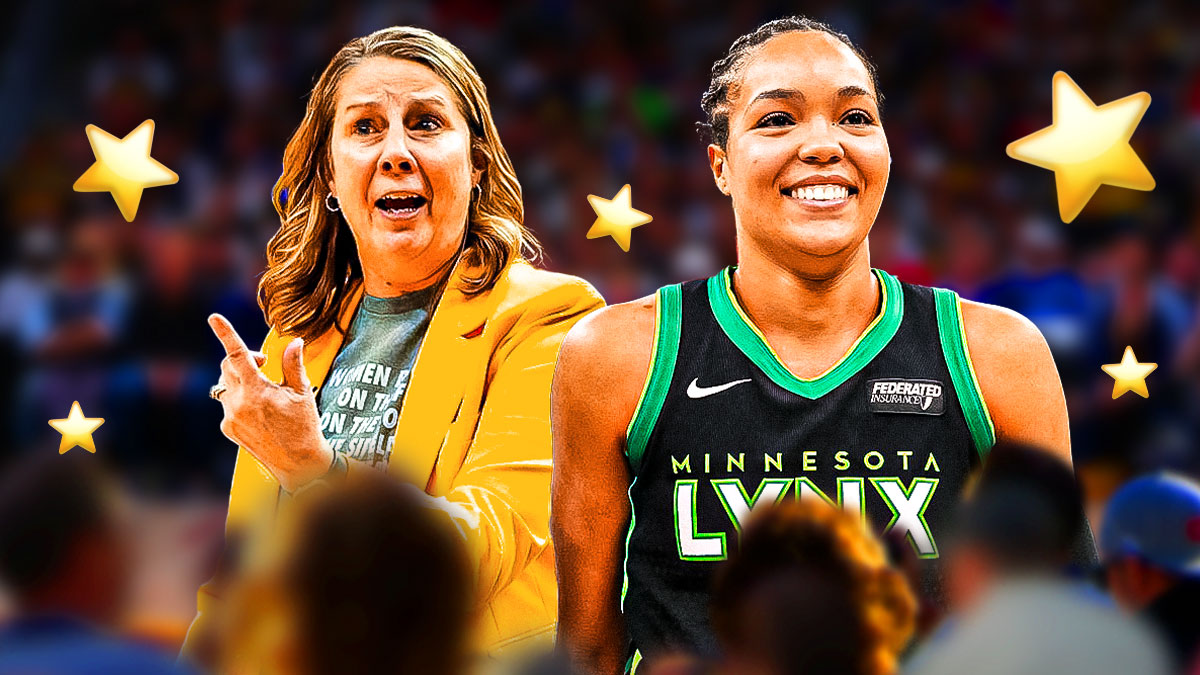 WNBA Minnesota Lynx player Napheesa Collier and Minnesota Lynx coach Cheryl Reeve with stars