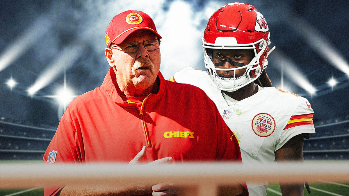 Andy Reid beside DeAndre Hopkins