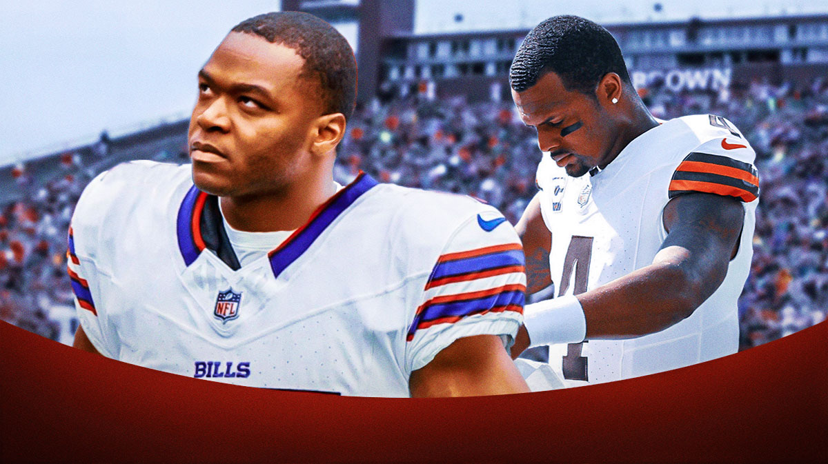 Browns DeShaun Watson and Amari Cooper in a Bills jersey