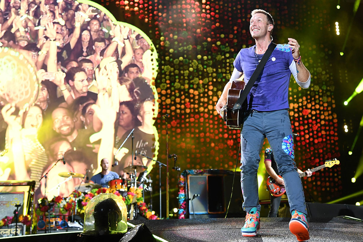 Coldplay at Hard Rock Stadium in 2017.