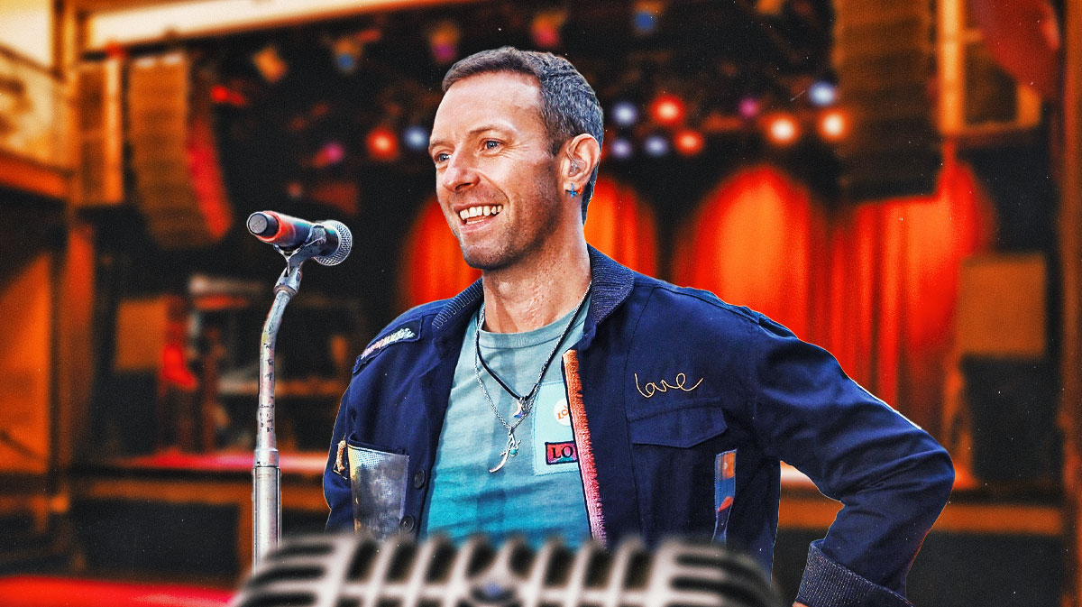 Coldplay singer Chris Martin, who roasted a fan during their SiriusXM show who asked for a song called Fix It, with Music Hall of Williamsburg background.