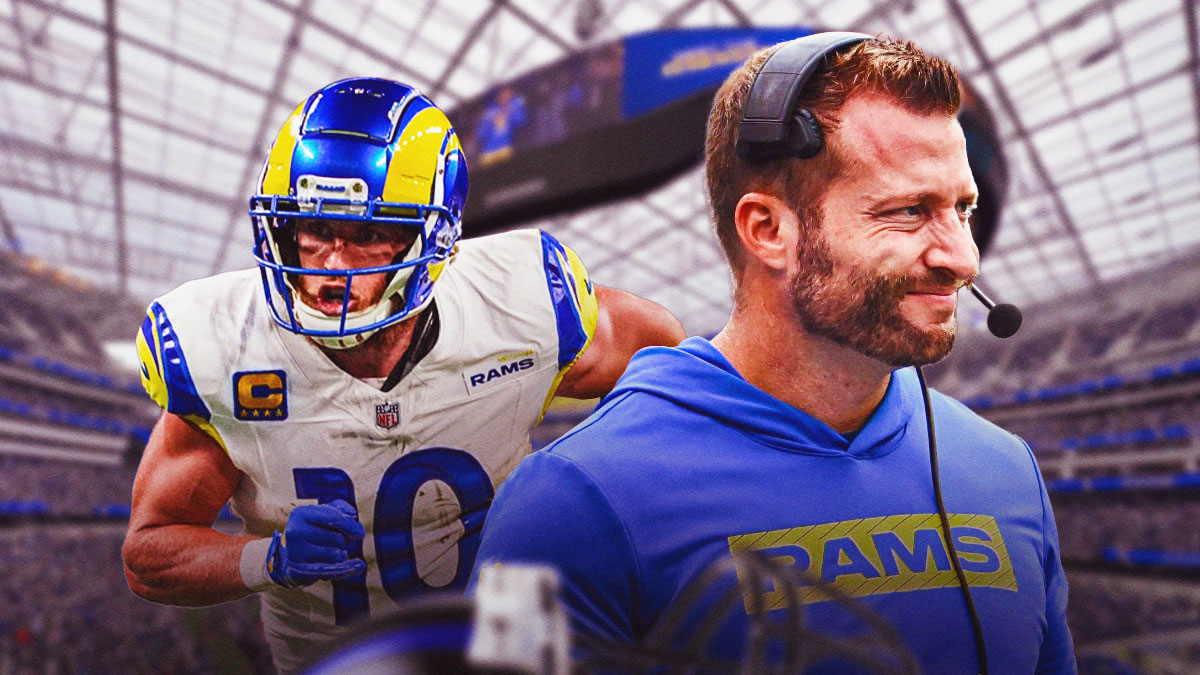 Cooper Kupp next to Sean McVay