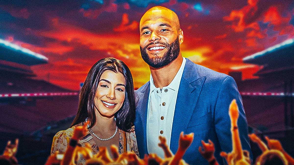 Cowboys QB Dak Prescott with fiancee Sarah Jane Ramos