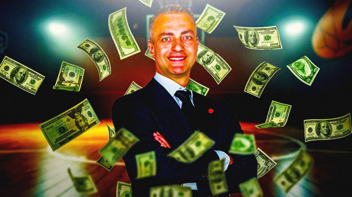 Darko Rajakovic surrounded by money