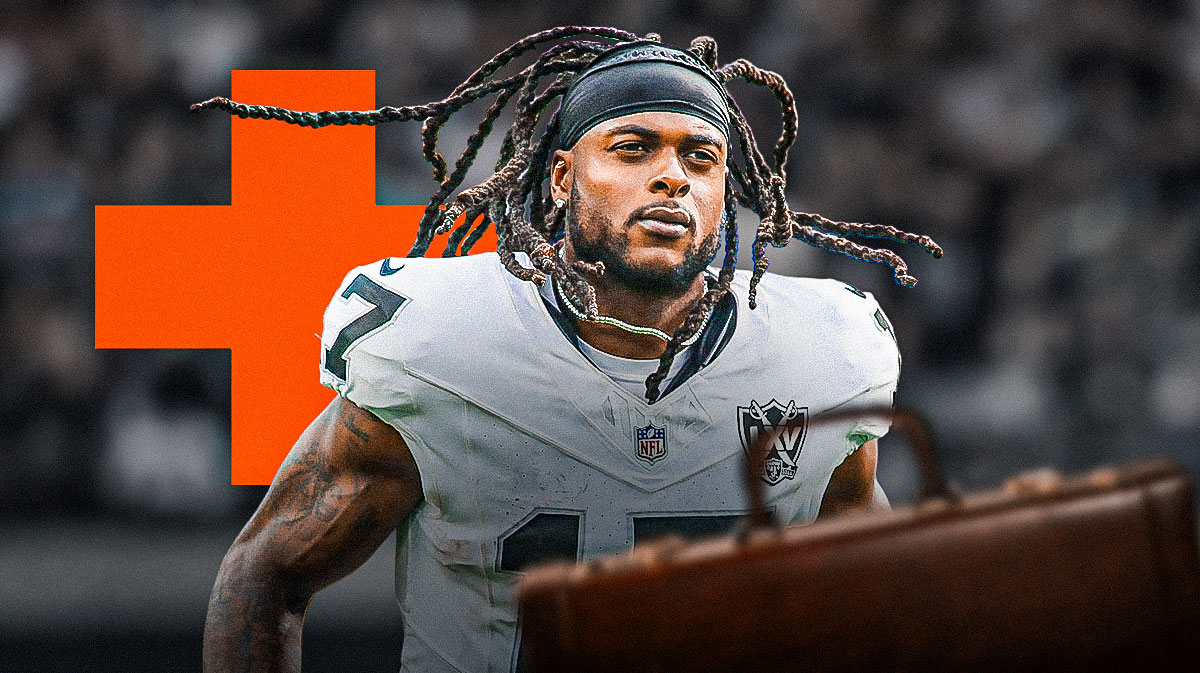 Davante Adams with a suitcase packed and a medical Red Cross symbol