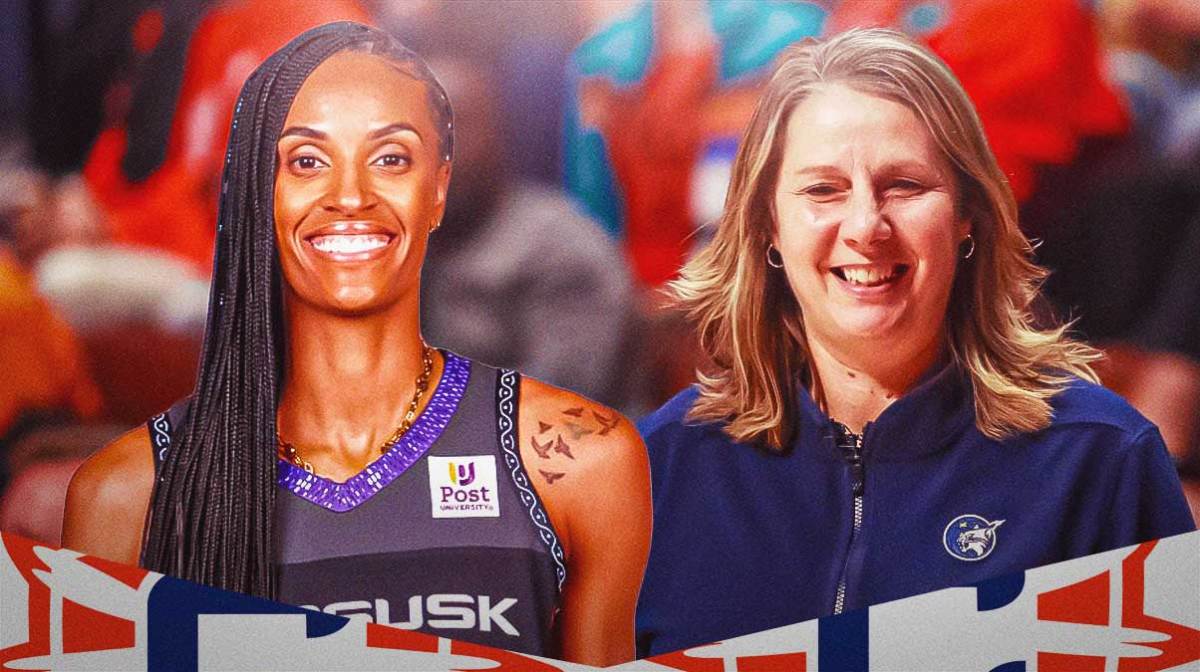 Connecticut Sun player DeWanna Bonner alongside Minnesota Lynx coach Cheryl Reeve, WNBA Playoffs